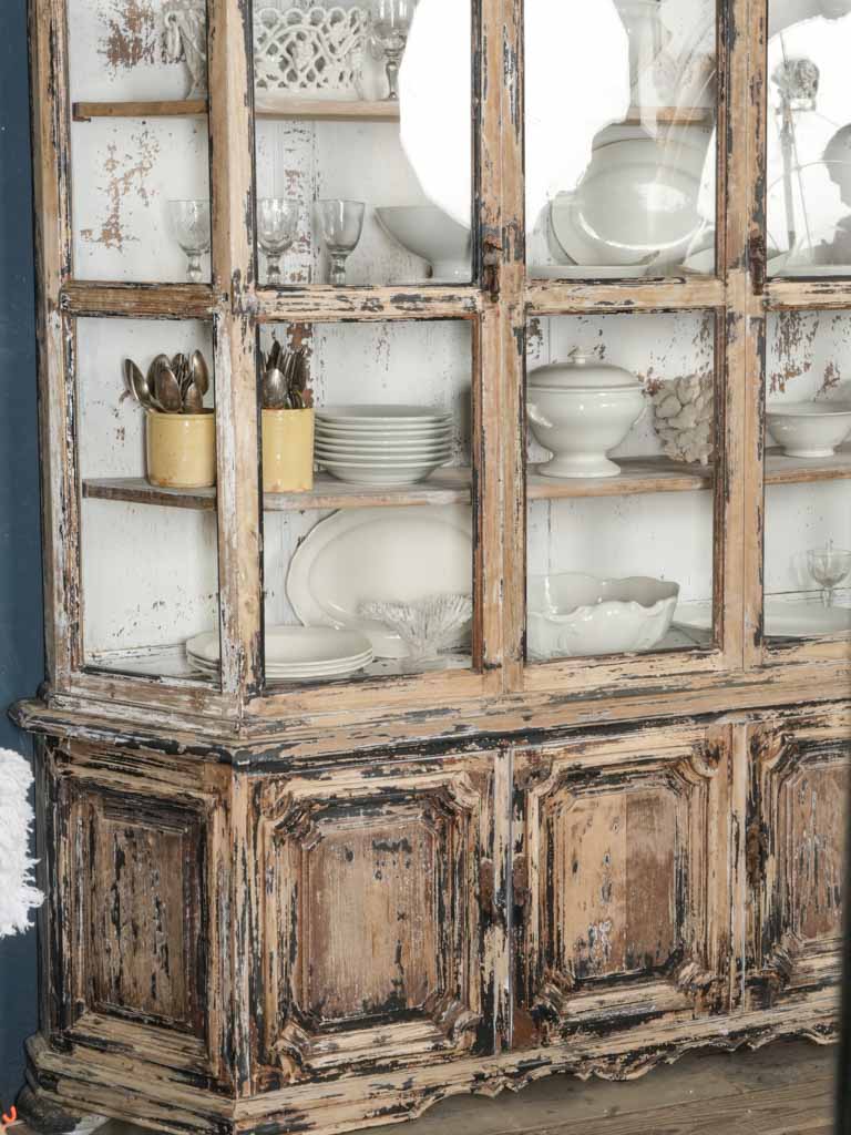 Classic patina wood storage cabinet