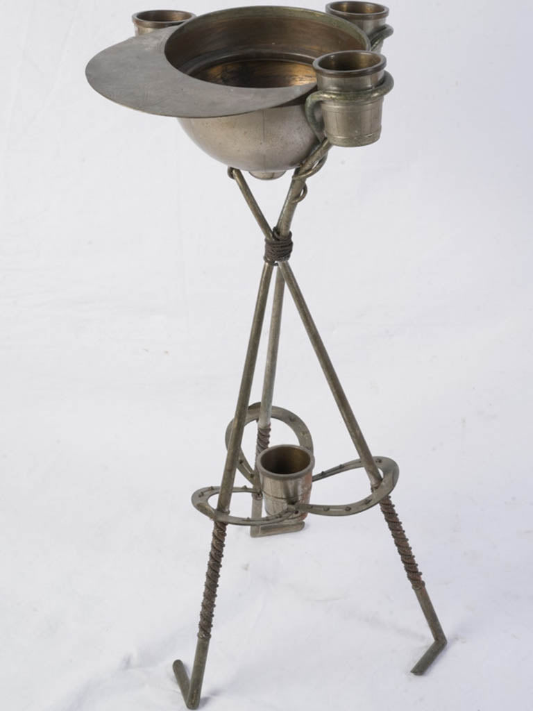 Distinctive silvered-metal jockey helmet