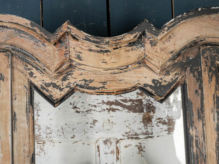 Charcoal rustic French display cabinet