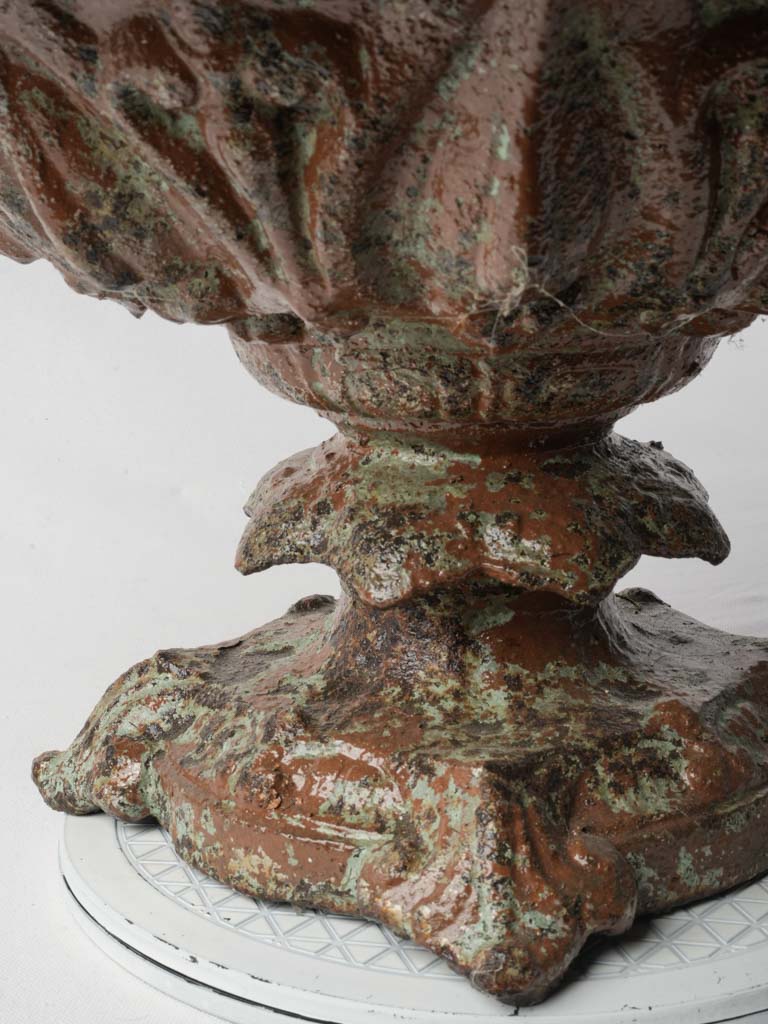 Ornate lobed fluting garden urn