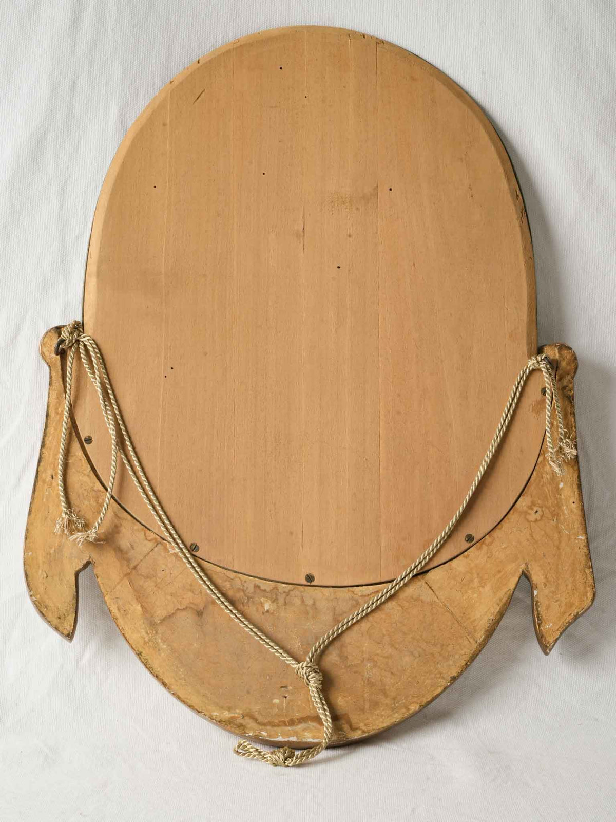 Warm-aged finish wall mirror