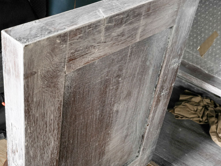 Antique French Vitrine Cabinet w/ Distressed Finish - 87"
