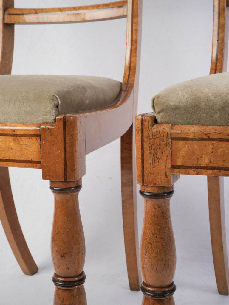 Subtle foliate frieze chairs