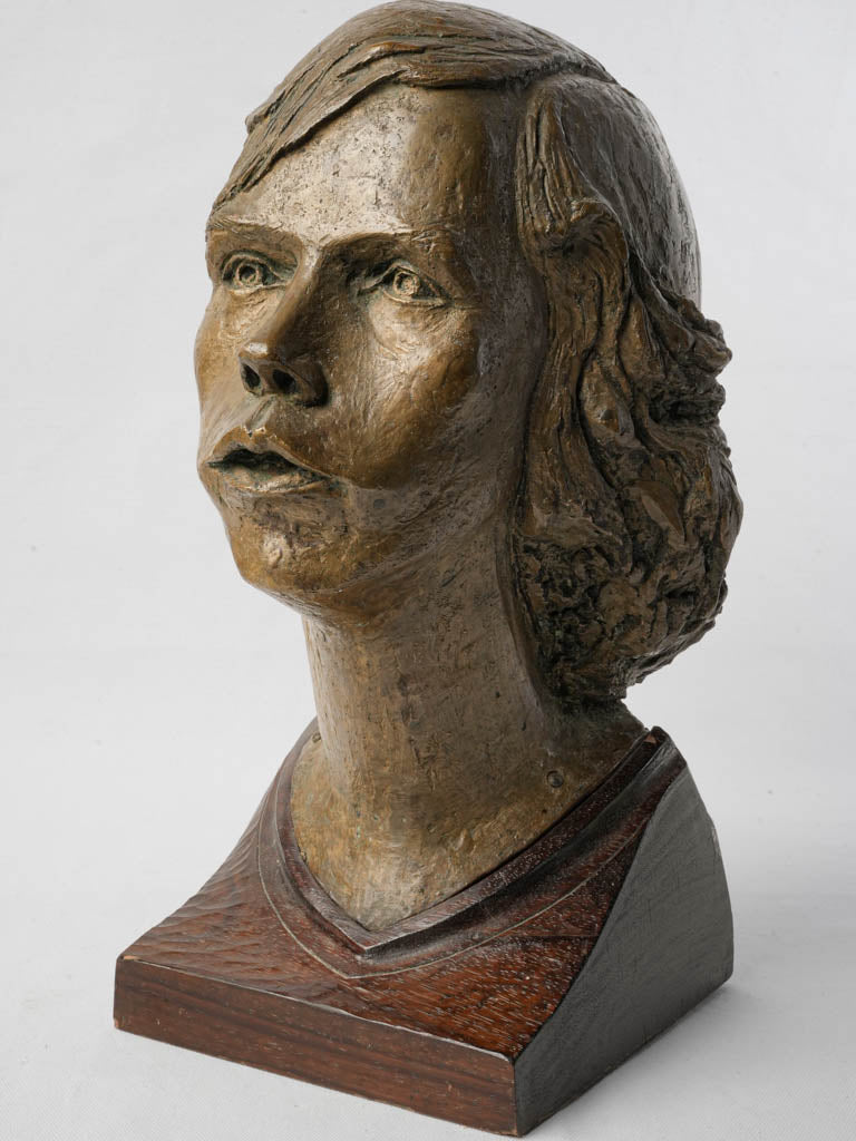 Bronze bust of a lady 1966 Dan Bailey (1947 -) 17¼"