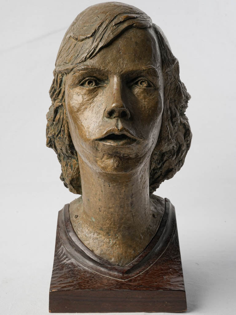 Bronze bust of a lady 1966 Dan Bailey (1947 -) 17¼"
