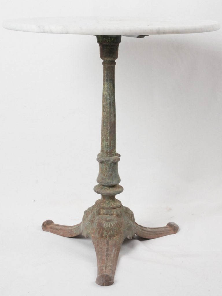 Weathered Cast Iron Base Bistro Table