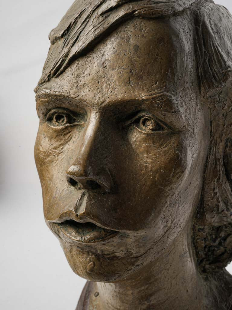 Bronze bust of a lady 1966 Dan Bailey (1947 -) 17¼"