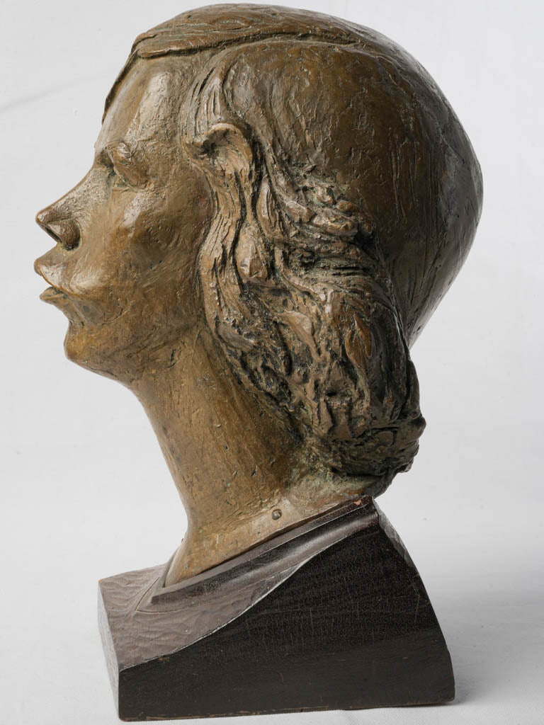 Bronze bust of a lady 1966 Dan Bailey (1947 -) 17¼"