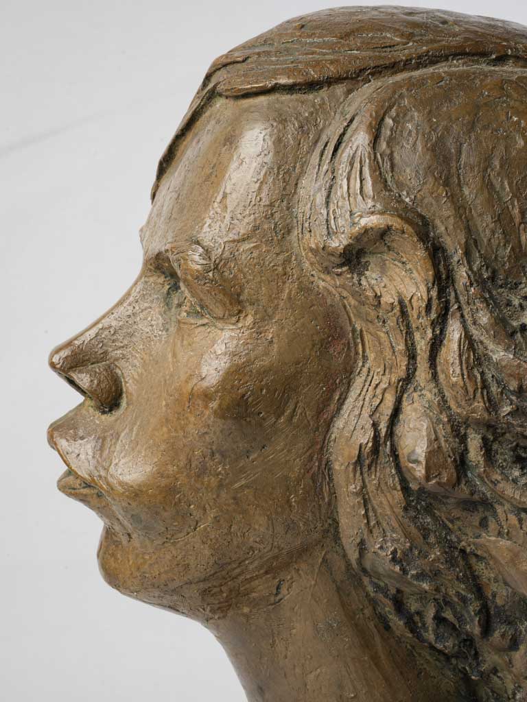 Bronze bust of a lady 1966 Dan Bailey (1947 -) 17¼"