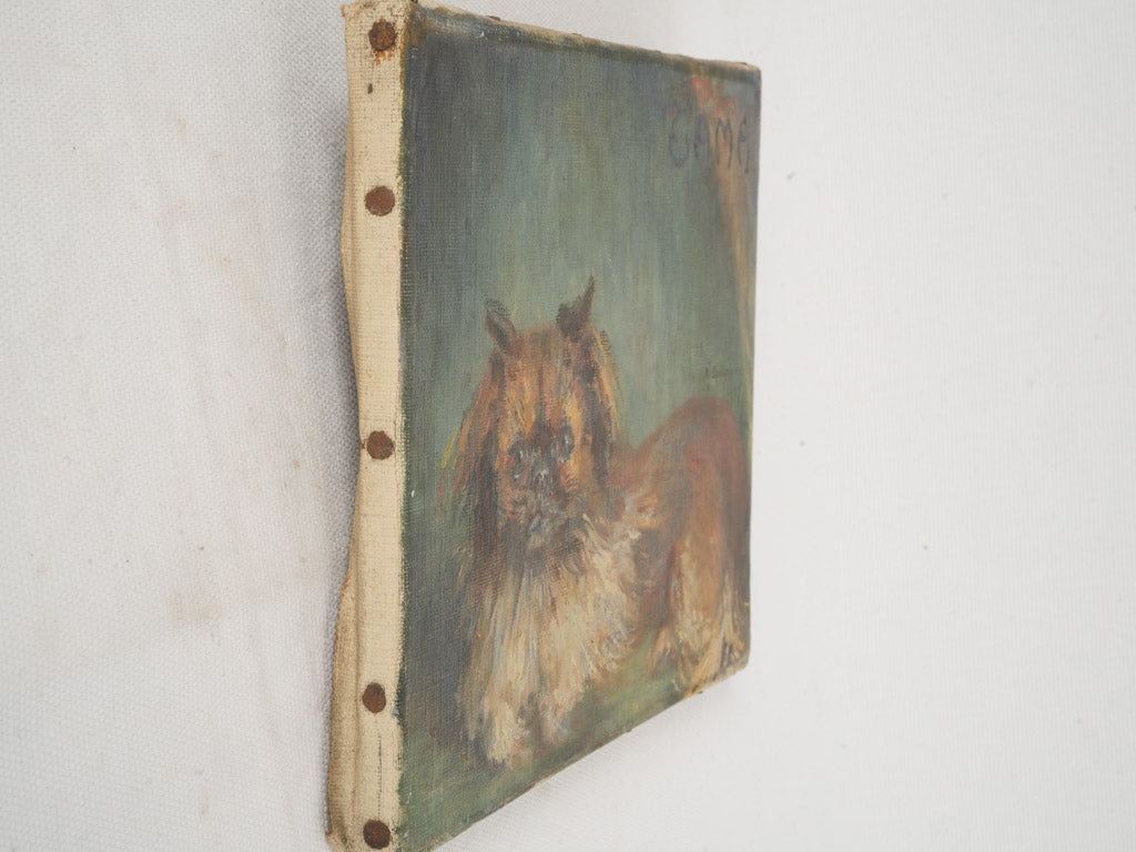 Decorative mixed media vintage painting