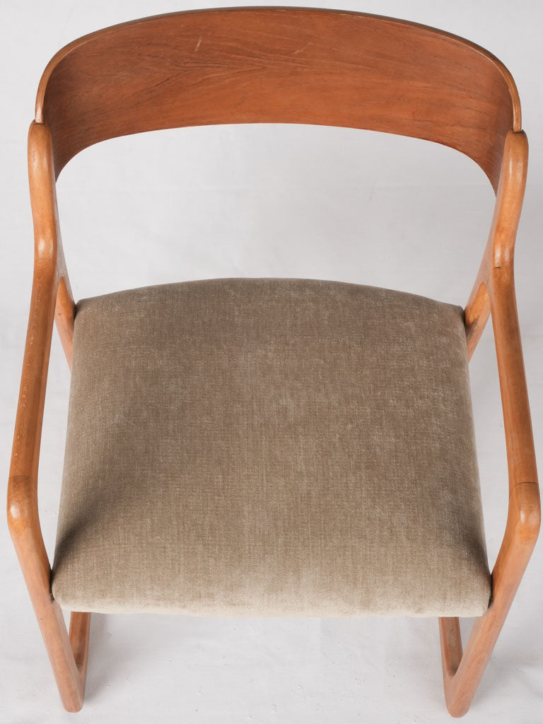4 Baumann sleigh armchairs - ash