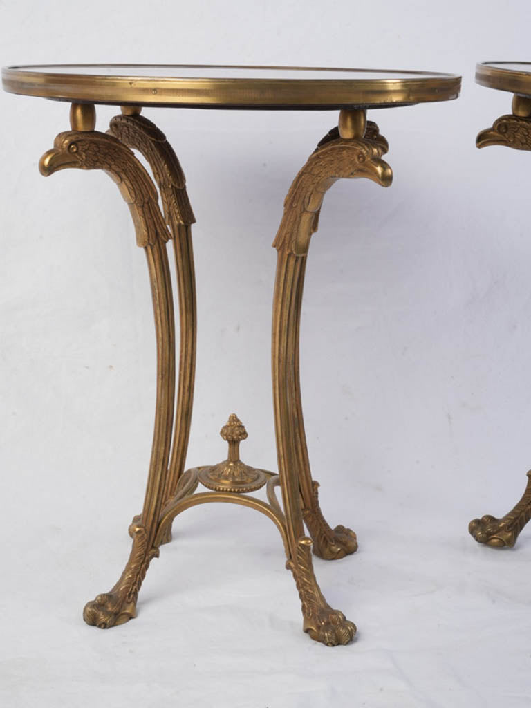 Lustrous ebonized banding tables