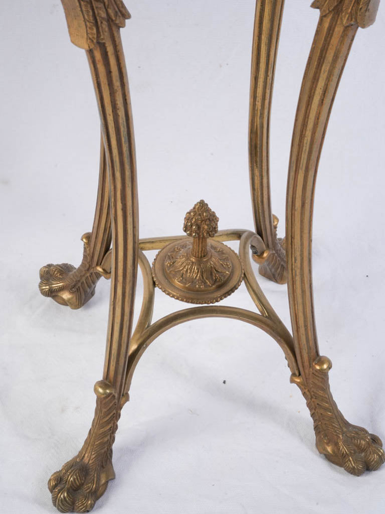 Refined sculptural base end tables