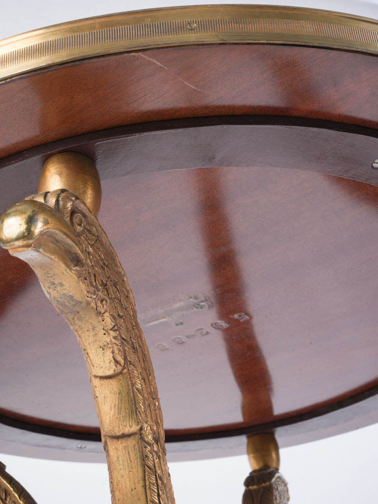 Polished finish bronze tables