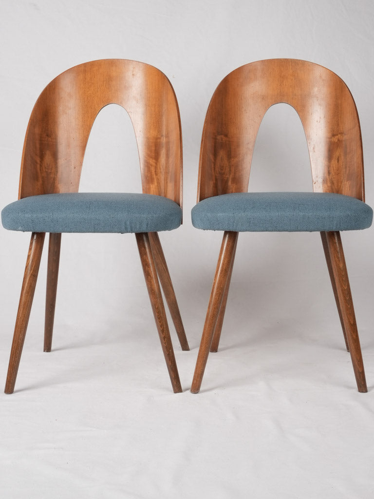 Elegant cotton-covered Suman kitchen chairs