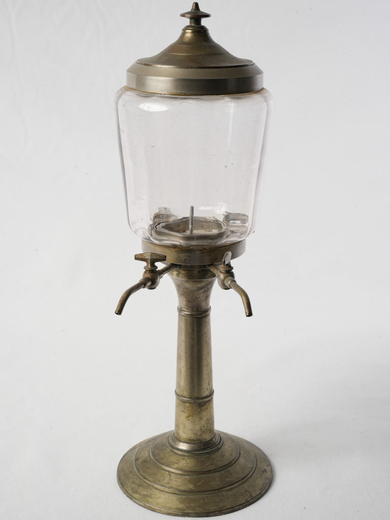 Decorative clear blown-glass fountain