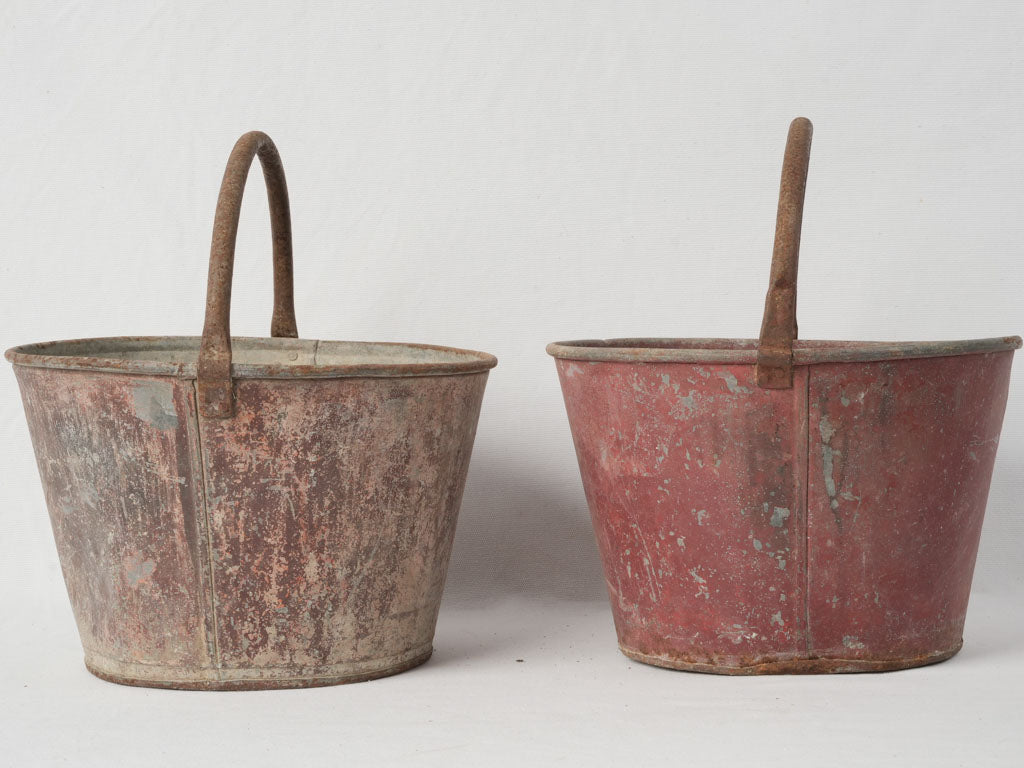 Vintage harvest grape containers
