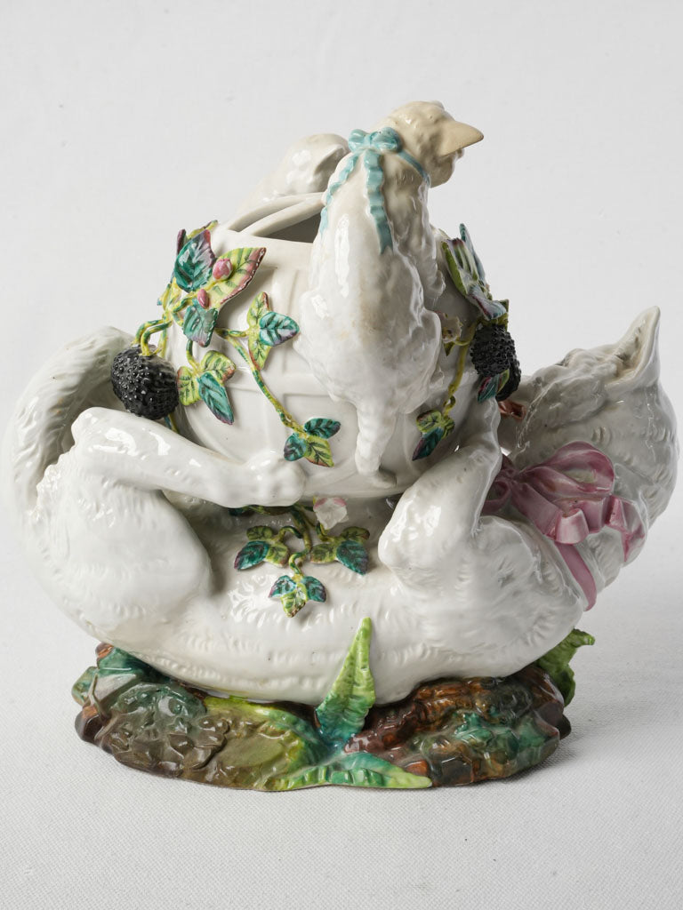 Hand-painted German porcelain centerpiece  