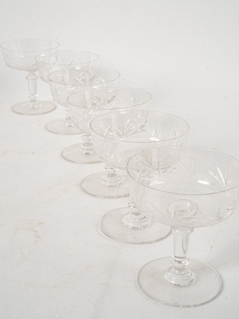 1950s refined craftsmanship champagne glasses