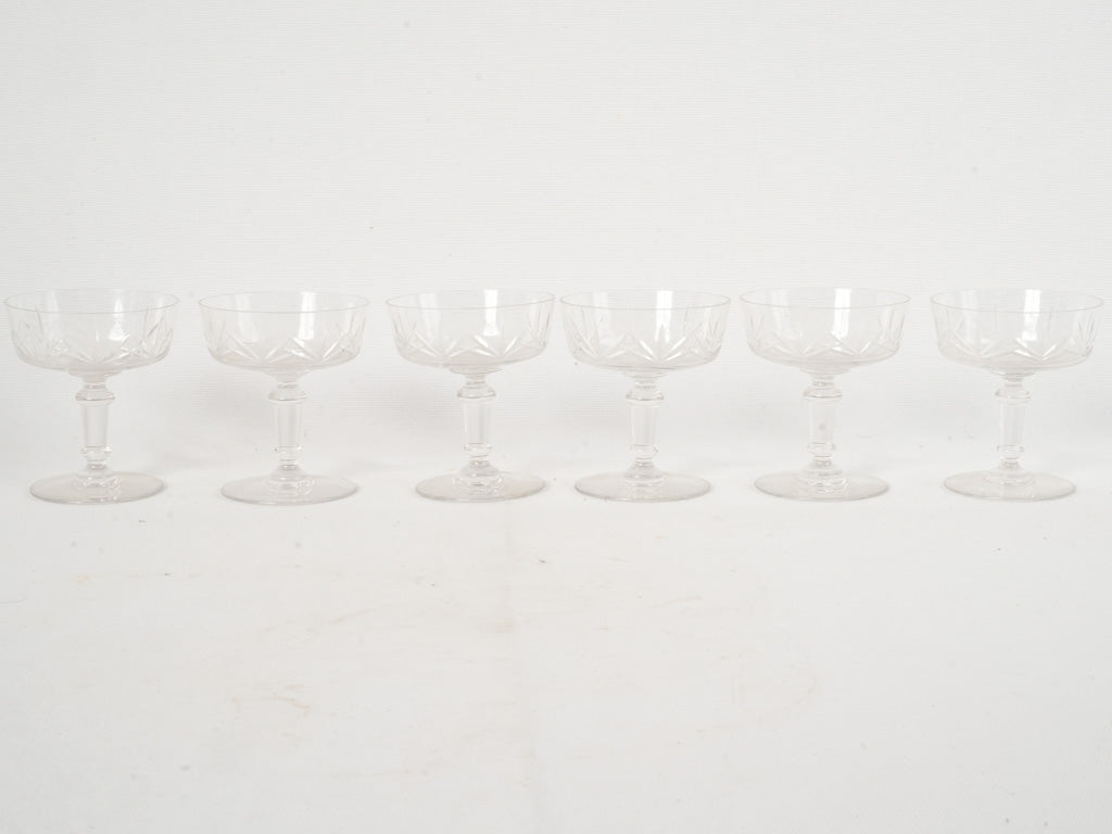 Beautifully etched retro-style glasses