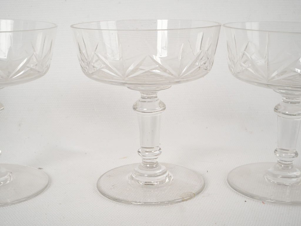 Sparkling clarity crystal coupes