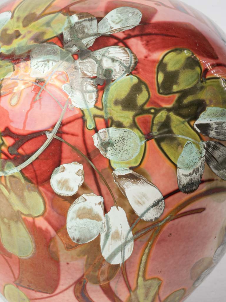 Layered post-impressionist ceramic vase