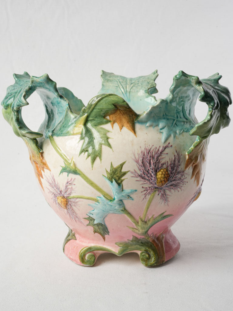 Colorful floral motif planter