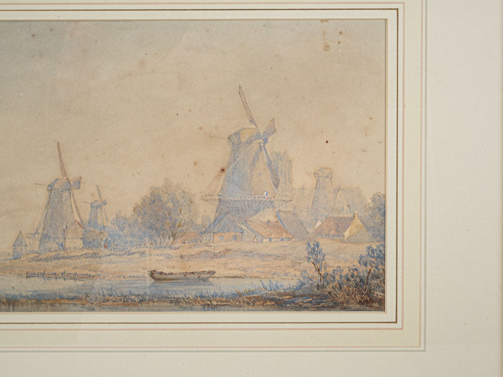 Elegant 19th-century coastal scenery painting