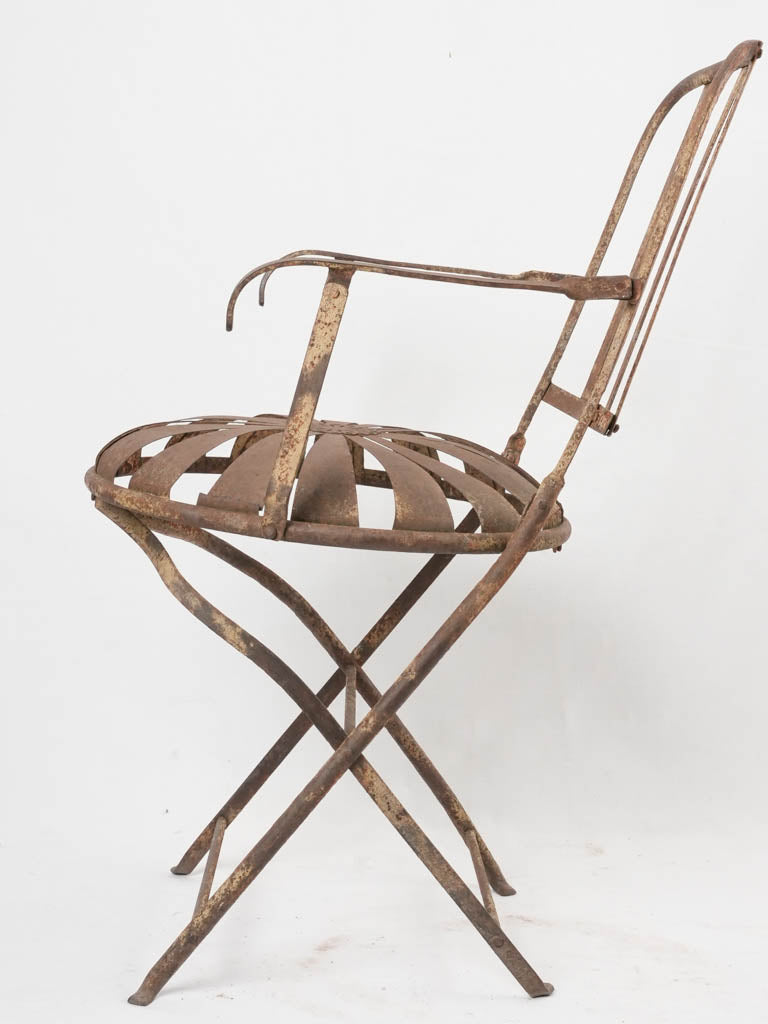 Napoleon III folding garden chair - daisy seat
