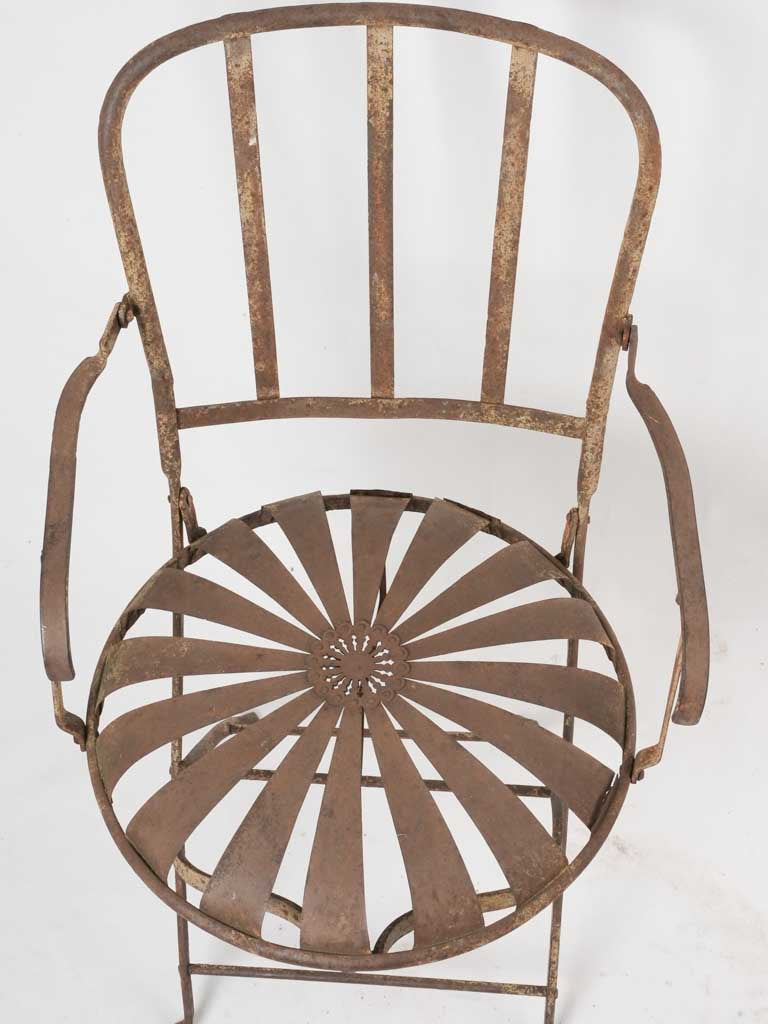 Napoleon III folding garden chair - daisy seat