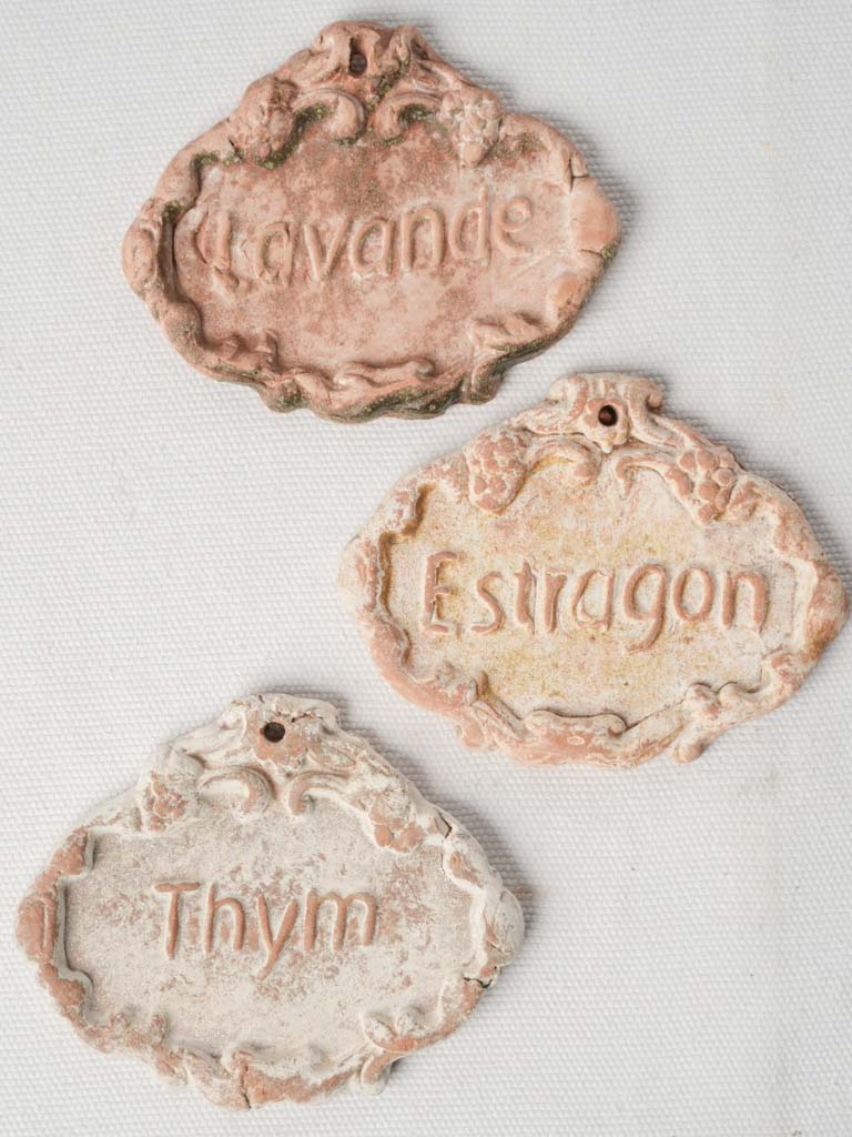 Timeless handcrafted terracotta garden markers