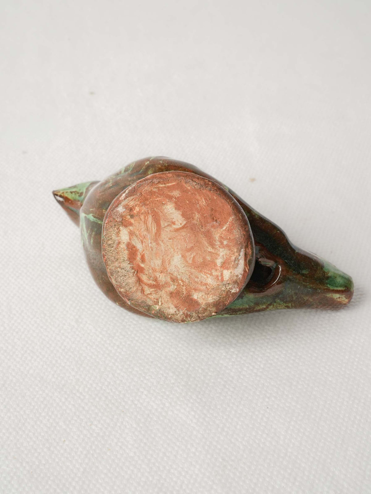 Charming Folk Art Glazed Terracotta Bird Whistle - 3½"