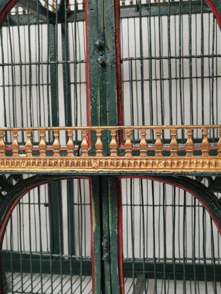 Deep green patina aviary