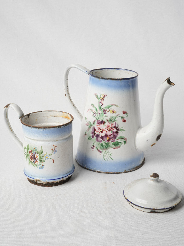 Enamel-coated gooseneck coffee kettle