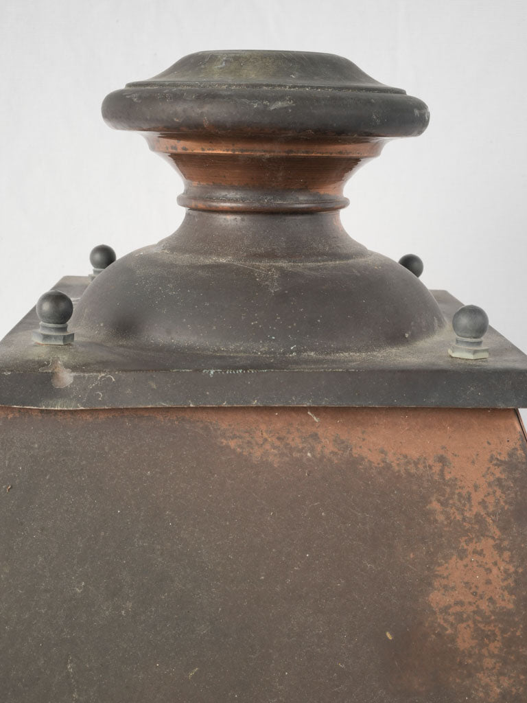 Vintage copper streetlight fixture