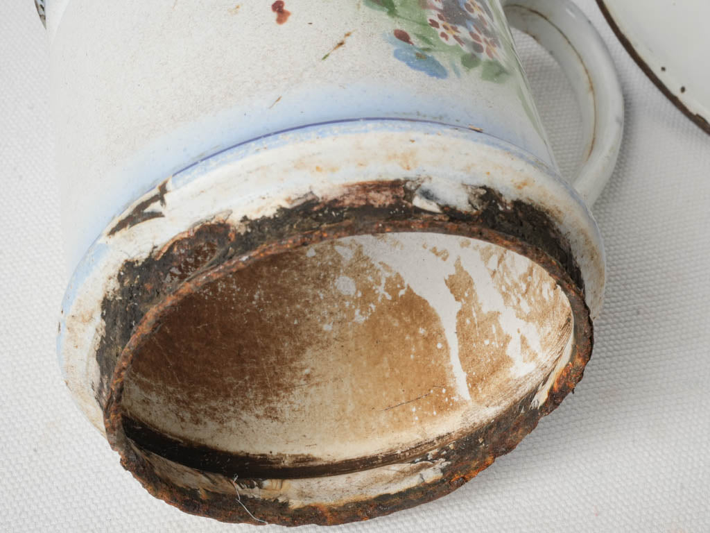 Authentic French enamel drip pot
