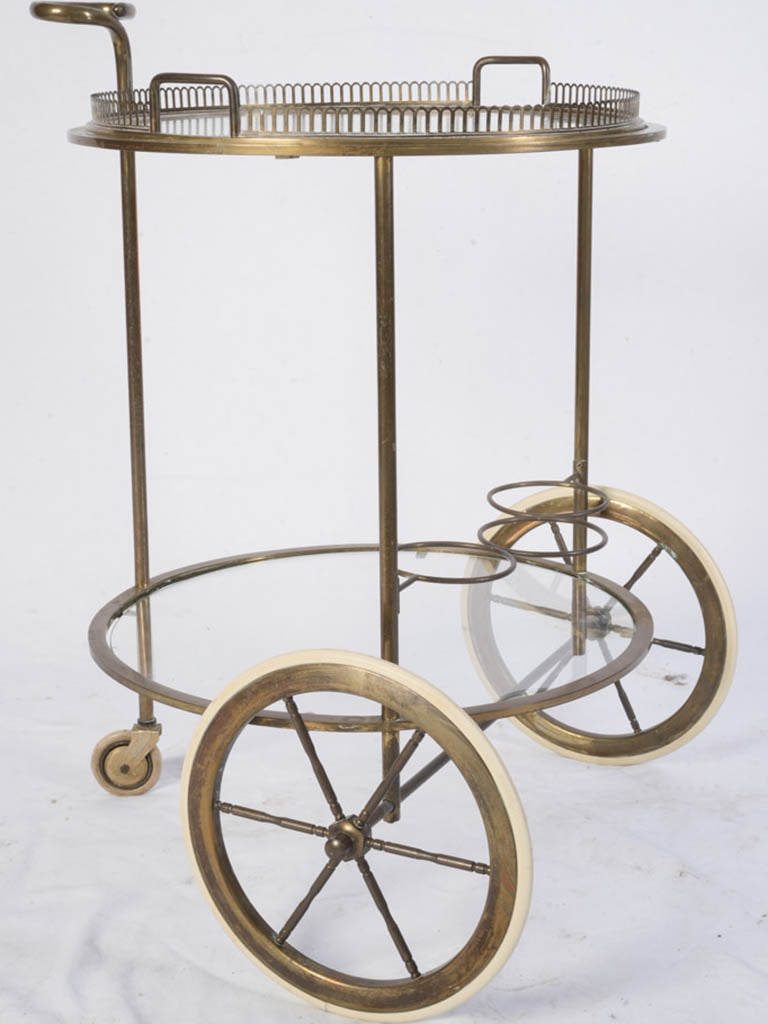 Elegant pierced gallery bar cart