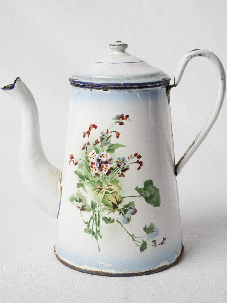 Classic enamel finish coffee pot