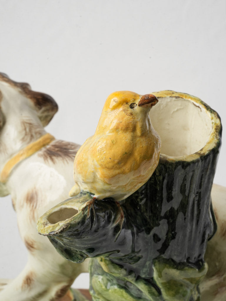 Vibrant narrative ceramic piece