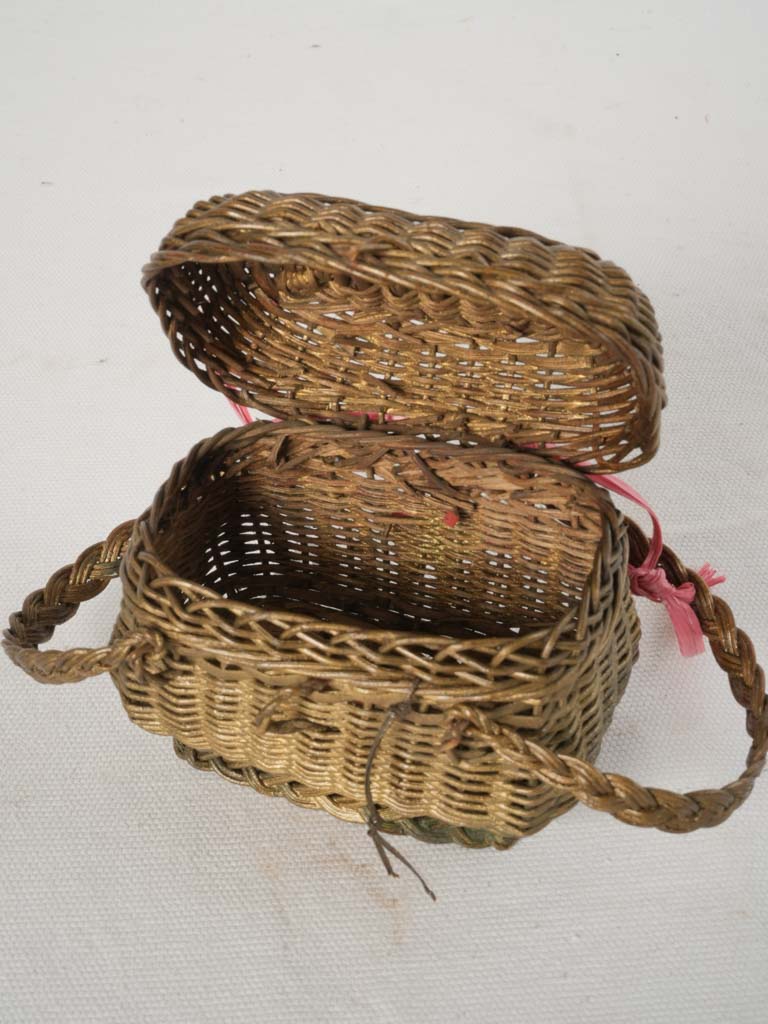 Nostalgic artisan wickerwork basket