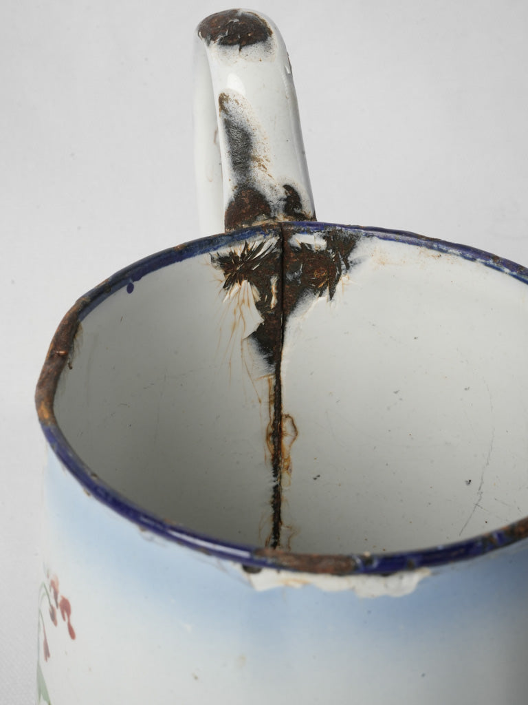 Charming vintage enamel coffee pot