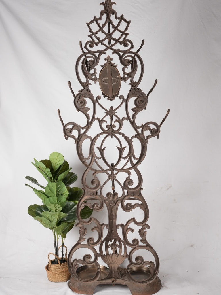 Classic black French coat rack