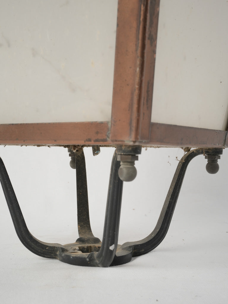 Rustic iron-framed vintage lamppost