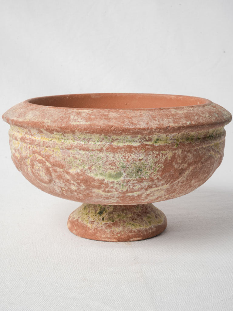 Olive-toned terracotta candle plate