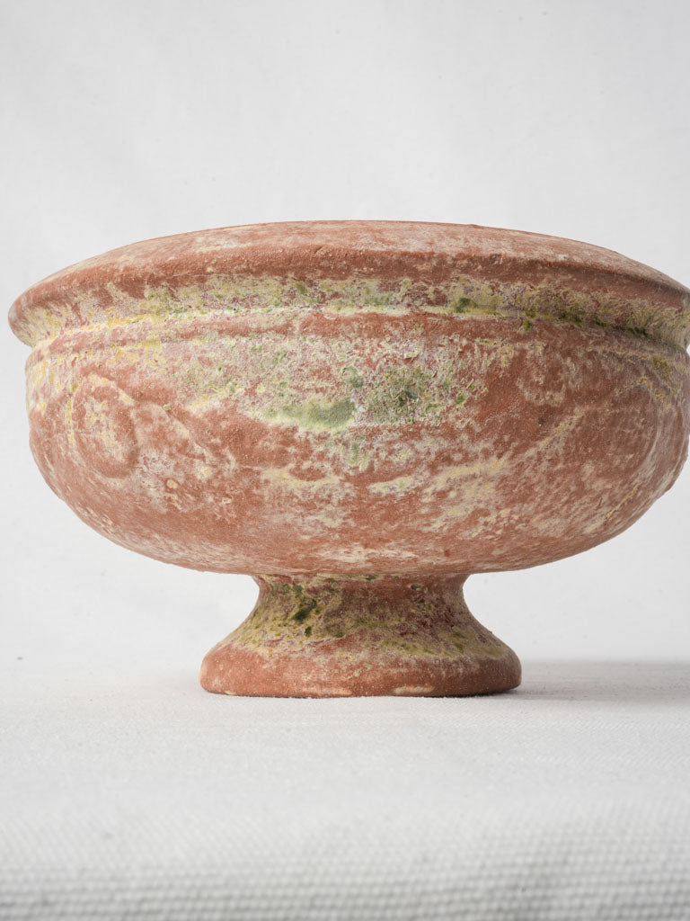 Chalky white rustic candle basin