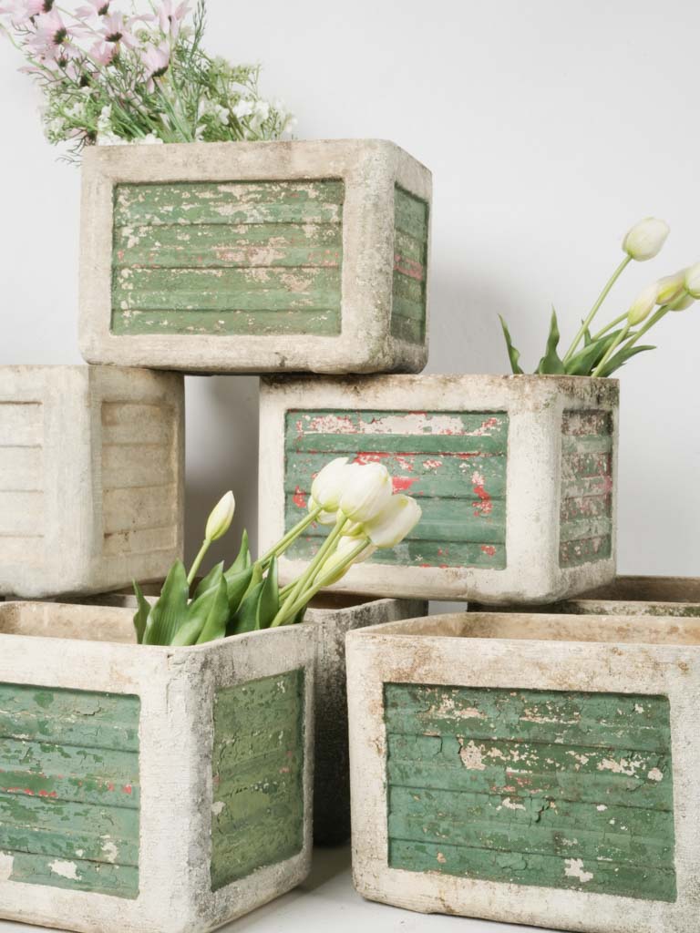 Weathered Green Outdoor Planters
