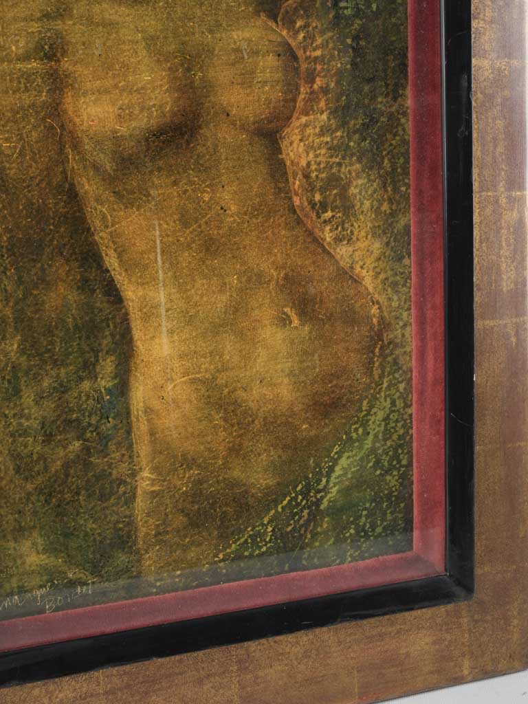 Ethereal ink-like medium painting