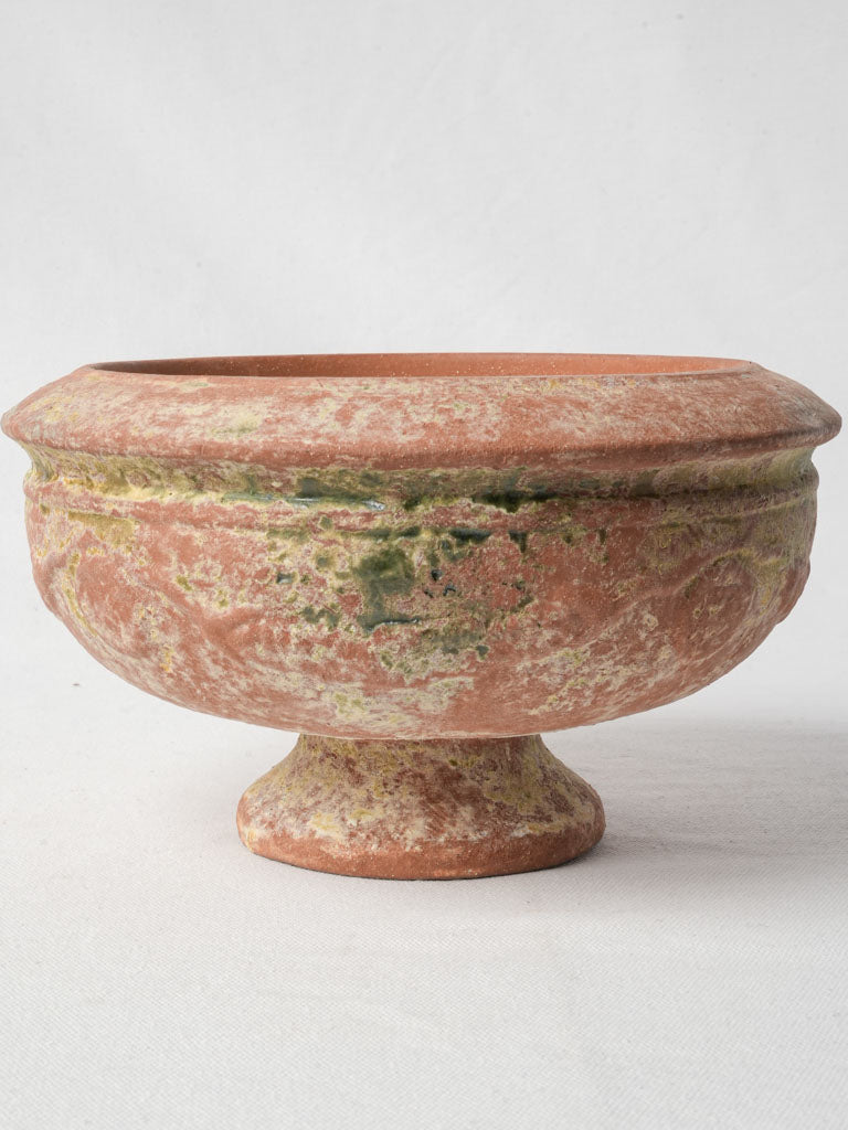 Weathered stoneware-inspired candle bowl