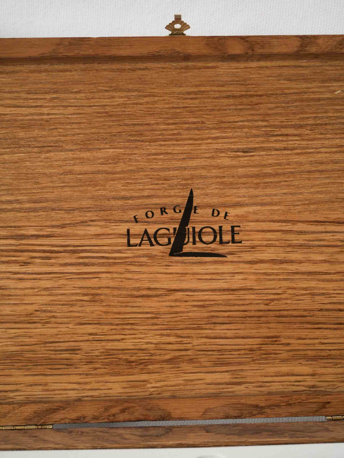 Set of 12 French Laguiole Horn Handle Steak Knives in Oak Cases