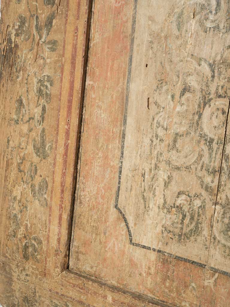 Weathered foliate rinceaux panel door
